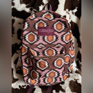 Wrangler Women's Geometric Backpack - Pink and Brown